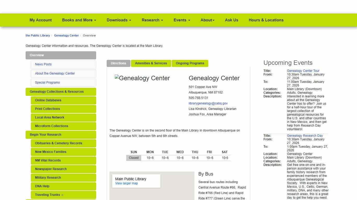 Overview - Genealogy Center - LibGuides at the Public Library Albuquerque Bernalillo County